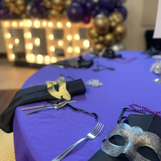 Masks and Mitzvah Magic: Purim masquerade. Mitzvah celebration at Chabad of Charlotte, planned by Razzle Dazzle Event Planning, Charlotte NC. Photo 4 of 7.
