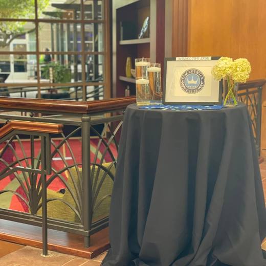 Game On: Sports, in bold silver, blue and black. Bar Mitzvah at Renaissance Charlotte, planned by Razzle Dazzle Event Planning, Charlotte NC. Photo 6 of 8.