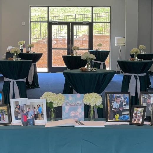 Teal, Gold, Black and White, Mitzvah celebration at Courtyard by Marriott Waverly