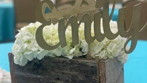 Bright Blues and Greens: Blue and green, bright and beautiful. Mitzvah celebration at Chabad of Charlotte, planned by Razzle Dazzle Event Planning, Charlotte NC. Photo 3 of 7.