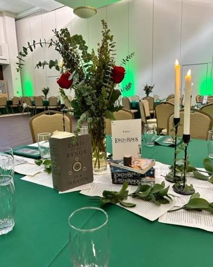 Books and a Mystical Forest: Books and a mystical forest. Mitzvah celebration at Chabad of Charlotte, planned by Razzle Dazzle Event Planning, Charlotte NC. Photo 6 of 10.