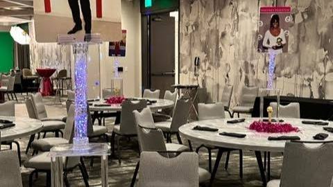 Hollywood Night: Glitz, glam and the red carpet. Mitzvah celebration at Hyatt Centric SouthPark, planned by Razzle Dazzle Event Planning, Charlotte NC. Photo 7 of 10.