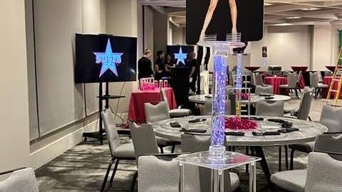 Hollywood Night: Glitz, glam and the red carpet. Mitzvah celebration at Hyatt Centric SouthPark, planned by Razzle Dazzle Event Planning, Charlotte NC. Photo 8 of 10.