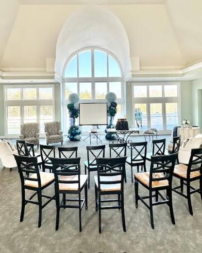 An Intimate Morning Celebration: Soft florals and a meaningful morning. Morning celebration at Beverly Crest Clubhouse, planned by Razzle Dazzle Event Planning, Charlotte NC. Photo 2 of 8.