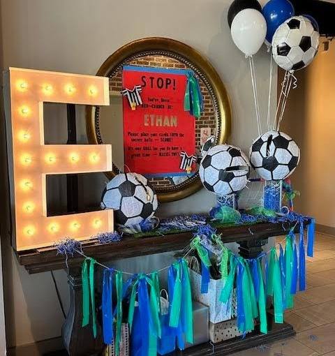 Not a Stone Left Unturned: Charlotte FC, overlooking the stadium. Bar Mitzvah at The Terrace at Cedar Hill, Uptown, planned by Razzle Dazzle Event Planning, Charlotte NC. Photo 7 of 9.