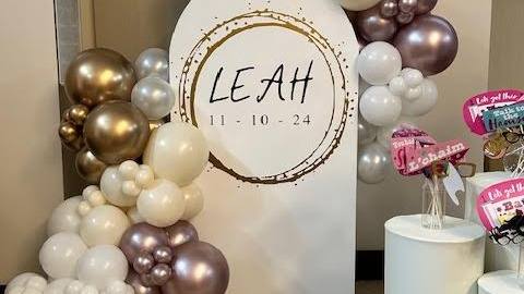 Leah's Bat Mitzvah: Pink, poised and confident. Bat Mitzvah at Chabad of Charlotte, planned by Razzle Dazzle Event Planning, Charlotte NC. Photo 8 of 10.