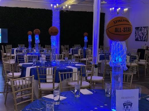 Cam's Cameron Crazies: Duke basketball. Bar Mitzvah at The Collector's Room, Charlotte, planned by Razzle Dazzle Event Planning, Charlotte NC. Photo 2 of 9.