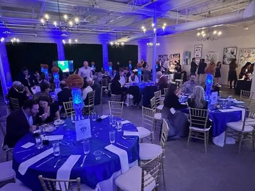 Cam's Cameron Crazies: Duke basketball. Bar Mitzvah at The Collector's Room, Charlotte, planned by Razzle Dazzle Event Planning, Charlotte NC. Photo 7 of 9.