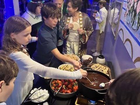Cam's Cameron Crazies: Duke basketball. Bar Mitzvah at The Collector's Room, Charlotte, planned by Razzle Dazzle Event Planning, Charlotte NC. Photo 9 of 9.