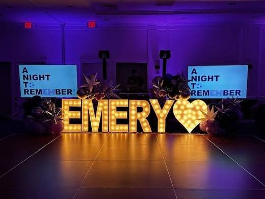 A Night to RemEMber: Navy and lavender soccer. Bat Mitzvah at Marriott SouthPark, planned by Razzle Dazzle Event Planning, Charlotte NC. Photo 4 of 10.