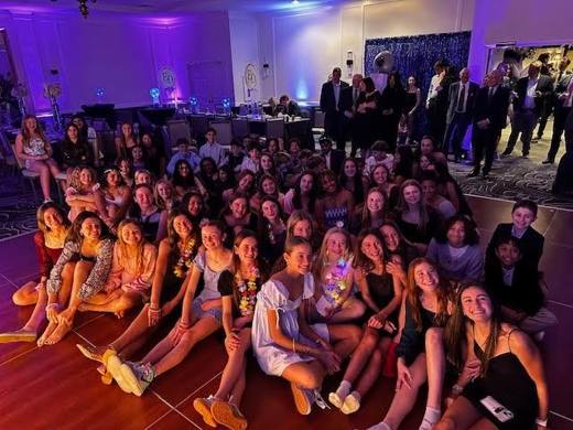 A Night to RemEMber: Navy and lavender soccer. Bat Mitzvah at Marriott SouthPark, planned by Razzle Dazzle Event Planning, Charlotte NC. Photo 7 of 10.