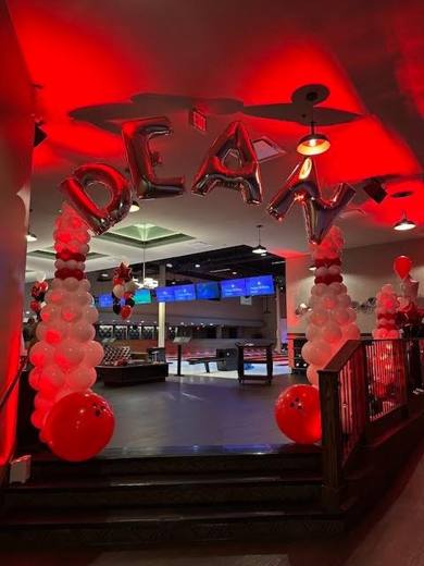 Strikes and Spares: Bowling and arcade, for a less-traditional celebration. Bar Mitzvah at Spare Time Entertainment, Pineville, planned by Razzle Dazzle Event Planning, Charlotte NC. Photo 3 of 10.