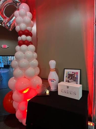Strikes and Spares: Bowling and arcade, for a less-traditional celebration. Bar Mitzvah at Spare Time Entertainment, Pineville, planned by Razzle Dazzle Event Planning, Charlotte NC. Photo 5 of 10.