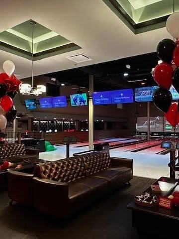Strikes and Spares: Bowling and arcade, for a less-traditional celebration. Bar Mitzvah at Spare Time Entertainment, Pineville, planned by Razzle Dazzle Event Planning, Charlotte NC. Photo 6 of 10.