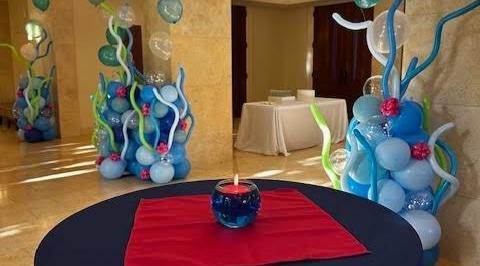 Under the Sea: Under the sea, in blue and pink. Bat Mitzvah at Temple Beth El, Charlotte, planned by Razzle Dazzle Event Planning, Charlotte NC. Photo 3 of 9.