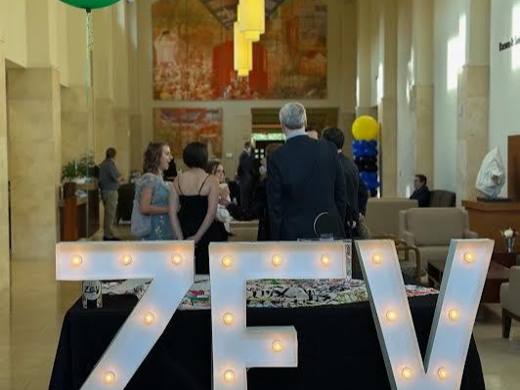 Zev's Graffiti Bar Mitzvah: Graffiti, lights and color. Bar Mitzvah at Temple Beth El, Charlotte, planned by Razzle Dazzle Event Planning, Charlotte NC. Photo 3 of 10.