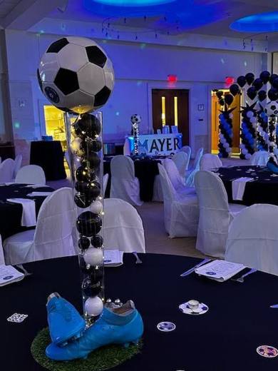 Mayer's Charlotte FC Bar Mitzvah: Charlotte FC soccer. Bar Mitzvah at Temple Beth El, Charlotte, planned by Razzle Dazzle Event Planning, Charlotte NC. Photo 7 of 9.