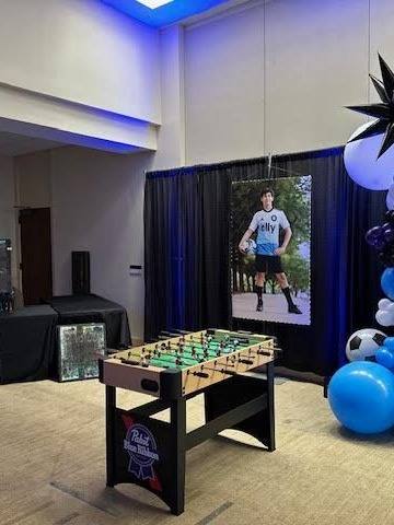 Mayer's Charlotte FC Bar Mitzvah: Charlotte FC soccer. Bar Mitzvah at Temple Beth El, Charlotte, planned by Razzle Dazzle Event Planning, Charlotte NC. Photo 8 of 9.