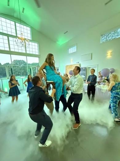 Avery's Bat Mitzvah: Purple and pretty in a barn. Bat Mitzvah at The Ivory Barn, planned by Razzle Dazzle Event Planning, Charlotte NC. Photo 10 of 10.