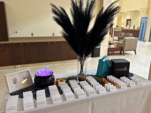 Spooky and Spectacular: Halloween. Bat Mitzvah at Temple Beth El, Charlotte, planned by Razzle Dazzle Event Planning, Charlotte NC. Photo 3 of 9.