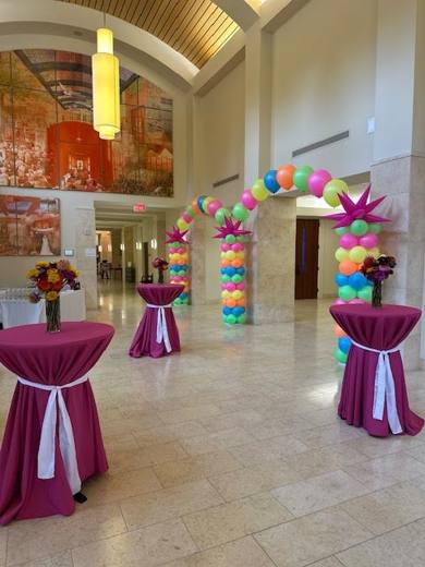 Yael's Glow Party: Let's GLOW. Bat Mitzvah at Temple Beth El, Charlotte, planned by Razzle Dazzle Event Planning, Charlotte NC. Photo 3 of 10.