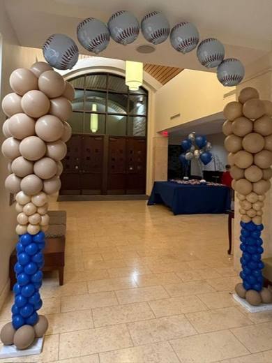 A Grand Slam Chanukah Bar Mitzvah: Baseball meets the seventh night of Chanukah. Bar Mitzvah at Temple Beth El, Charlotte, planned by Razzle Dazzle Event Planning, Charlotte NC. Photo 2 of 10.