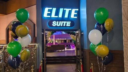 Game, Set, Mitzvah: Tennis legends, bowling and arcade games. Bar Mitzvah at Spare Time Entertainment, planned by Razzle Dazzle Event Planning, Charlotte NC. Photo 2 of 8.