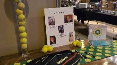 Game, Set, Mitzvah: Tennis legends, bowling and arcade games. Bar Mitzvah at Spare Time Entertainment, planned by Razzle Dazzle Event Planning, Charlotte NC. Photo 4 of 8.