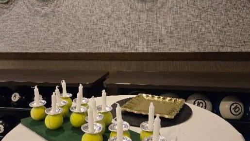 Game, Set, Mitzvah: Tennis legends, bowling and arcade games. Bar Mitzvah at Spare Time Entertainment, planned by Razzle Dazzle Event Planning, Charlotte NC. Photo 7 of 8.
