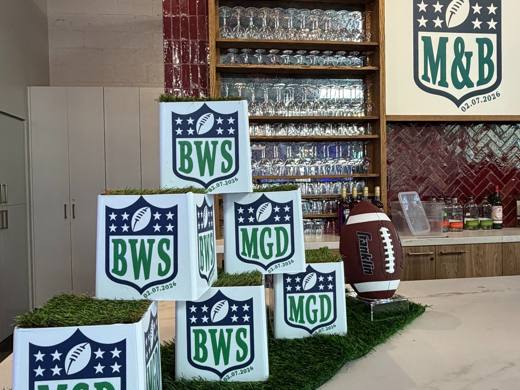 Ben and Milo's B'nai Mitzvah: Super Bowl Sunday. B'nai Mitzvah at The Ruth, Charlotte, planned by Razzle Dazzle Event Planning, Charlotte NC. Photo 2 of 10.