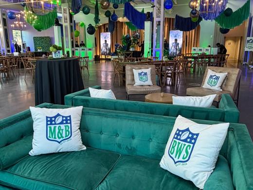 Ben and Milo's B'nai Mitzvah: Super Bowl Sunday. B'nai Mitzvah at The Ruth, Charlotte, planned by Razzle Dazzle Event Planning, Charlotte NC. Photo 3 of 10.