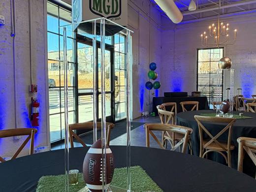 Ben and Milo's B'nai Mitzvah: Super Bowl Sunday. B'nai Mitzvah at The Ruth, Charlotte, planned by Razzle Dazzle Event Planning, Charlotte NC. Photo 5 of 10.
