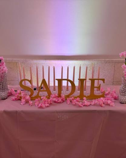 Simply Sadie: Sweetest, smartest, most spectacular. Bat Mitzvah at Temple Beth El, Charlotte, planned by Razzle Dazzle Event Planning, Charlotte NC. Photo 5 of 10.