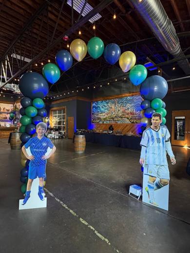 A World Cup Bar Mitzvah: World Cup soccer. Bar Mitzvah at Lenny Boy Brewing Co., Charlotte, planned by Razzle Dazzle Event Planning, Charlotte NC. Photo 2 of 11.