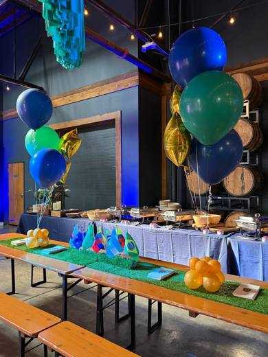 A World Cup Bar Mitzvah: World Cup soccer. Bar Mitzvah at Lenny Boy Brewing Co., Charlotte, planned by Razzle Dazzle Event Planning, Charlotte NC. Photo 5 of 11.