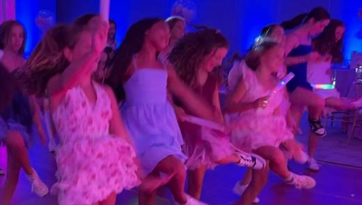 Jenna's Bat Mitzvah: Gymnastics, planned by a former college gymnast. Bat Mitzvah at Charlotte Marriott City Center, Uptown, planned by Razzle Dazzle Event Planning, Charlotte NC. Photo 8 of 18.