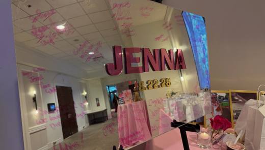 Jenna's Bat Mitzvah: Gymnastics, planned by a former college gymnast. Bat Mitzvah at Charlotte Marriott City Center, Uptown, planned by Razzle Dazzle Event Planning, Charlotte NC. Photo 16 of 18.