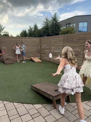 Scarlett's Summer Soiree: Tropical paradise, one last hurrah of summer. Bat Mitzvah at The Ruth, Charlotte, planned by Razzle Dazzle Event Planning, Charlotte NC. Photo 19 of 20.